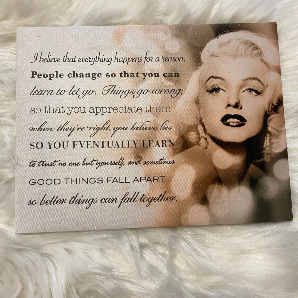 Marilyn Monroe Picture, only hung up once.